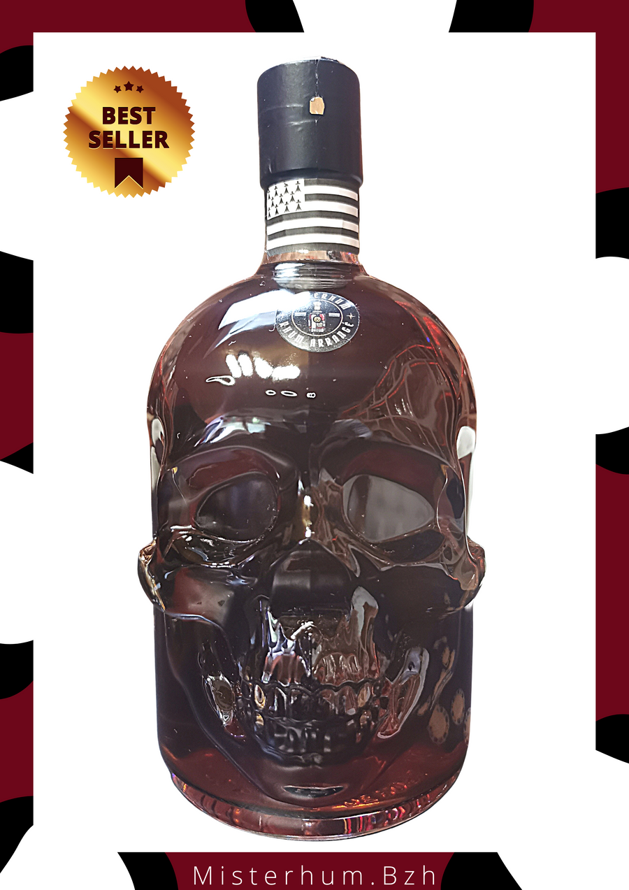 Mélange pour rhum arrangé citrus skull bouteille tête de mort - Quai Sud