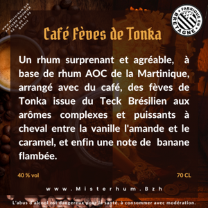 Café fèves de Tonka 40 % Vol 70 cl