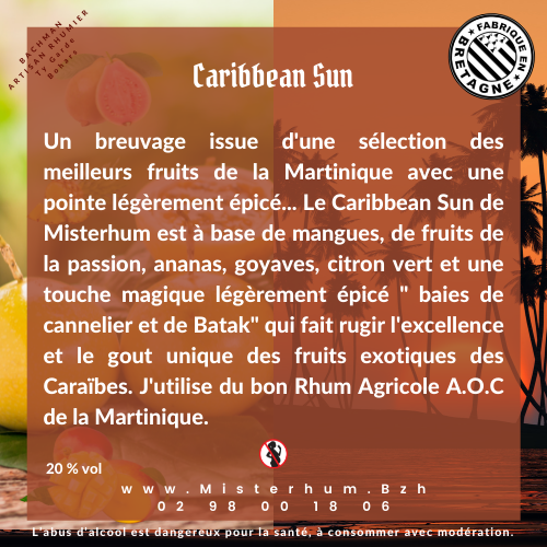 Misterhum Caribbean Sun 20% vol Bouteille phare Ouest 20 cl