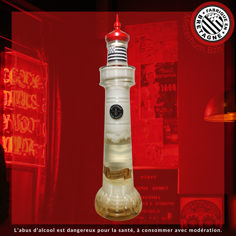 Rhum coco vanille Bourbon 20% vol Bouteille phare Ouest 20 cl